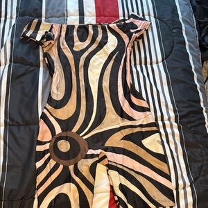 Emilio Pucci Abstract Black and Pink Jumpsuit